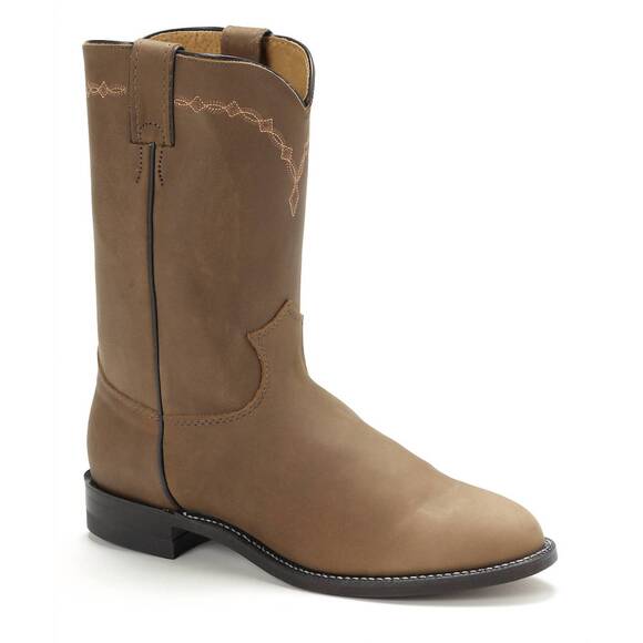 Brock Roper Blk,3233 NEW JUSTIN BOOTS men\'s brock classic roper toe boot - medium in bay